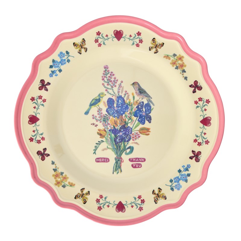 rice & Nathalie Lete Melamine Vintage Dinner plate/PK
